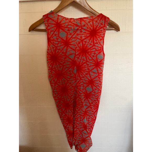 JEAN PAUL GAULTIER Soleil Stretchy Mesh Top w Ruffle Size Medium M Fuzzi Bright - Picture 6 of 6